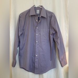Pronto Uoma Long Sleeved Purple Button Down Dress Shirt Size 15 1/2  32/33
